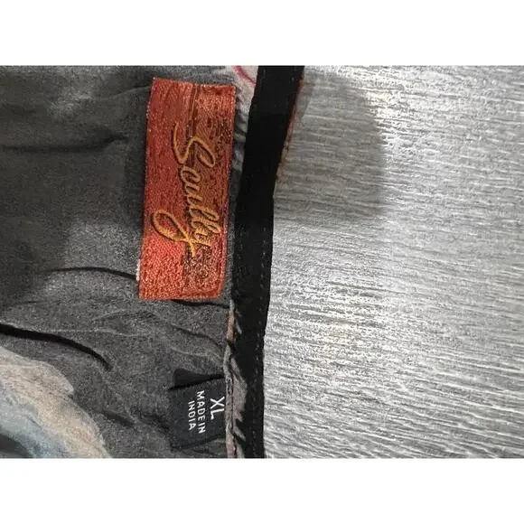 Scully Womens Black Rayon Feather V-Neck XL Blouse A004463 - Picture 4 of 6